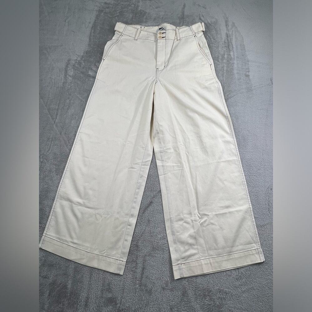 NEW Madewell 8 Sailor Trouser Regen Heavy CH Belt 100% Cotton Wide Leg Pants